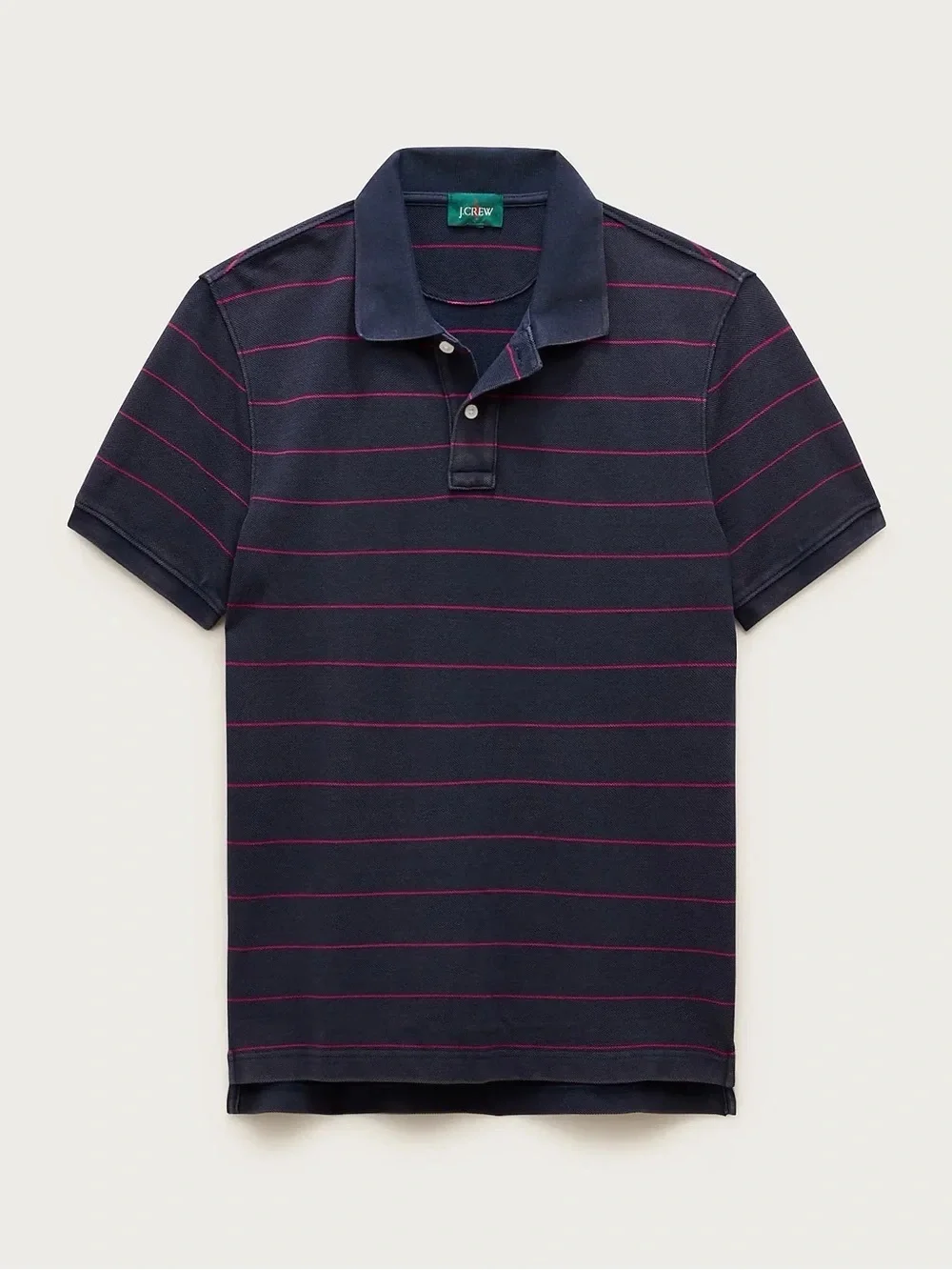 J. CREW Slim washed piqué polo shirt in stripe Size M $89.50 CR766